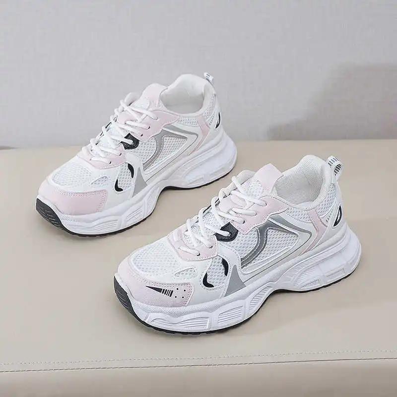Fashion Low Ventilation Womens High-soled Sneakers Oxford Stiletto High Heels Shoes Platform Punk Sports Products Visitors