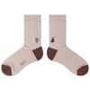SNOOZY Moka Pot Embroidered Socks (D Beige Brown)