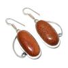 Red Sunstone Gemstone 925 Sterling Silver Gift Jewelry Earring 1.97"