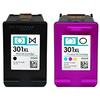 Pack 2 Compatible HP 301 XL Cartridges - DESKJET 1050 - 1 Black and 1 Color