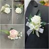 Artificial Wedding Boutonniere Party Decoration Flower Buttonhole Corsage Wedding Accessories