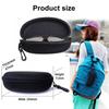 Portable Sunglasses Protective Case Storage Box Oxford Cloth Hard EVA Zippered Eyeglasses Case with Carabiner Eyewear Accessorie
