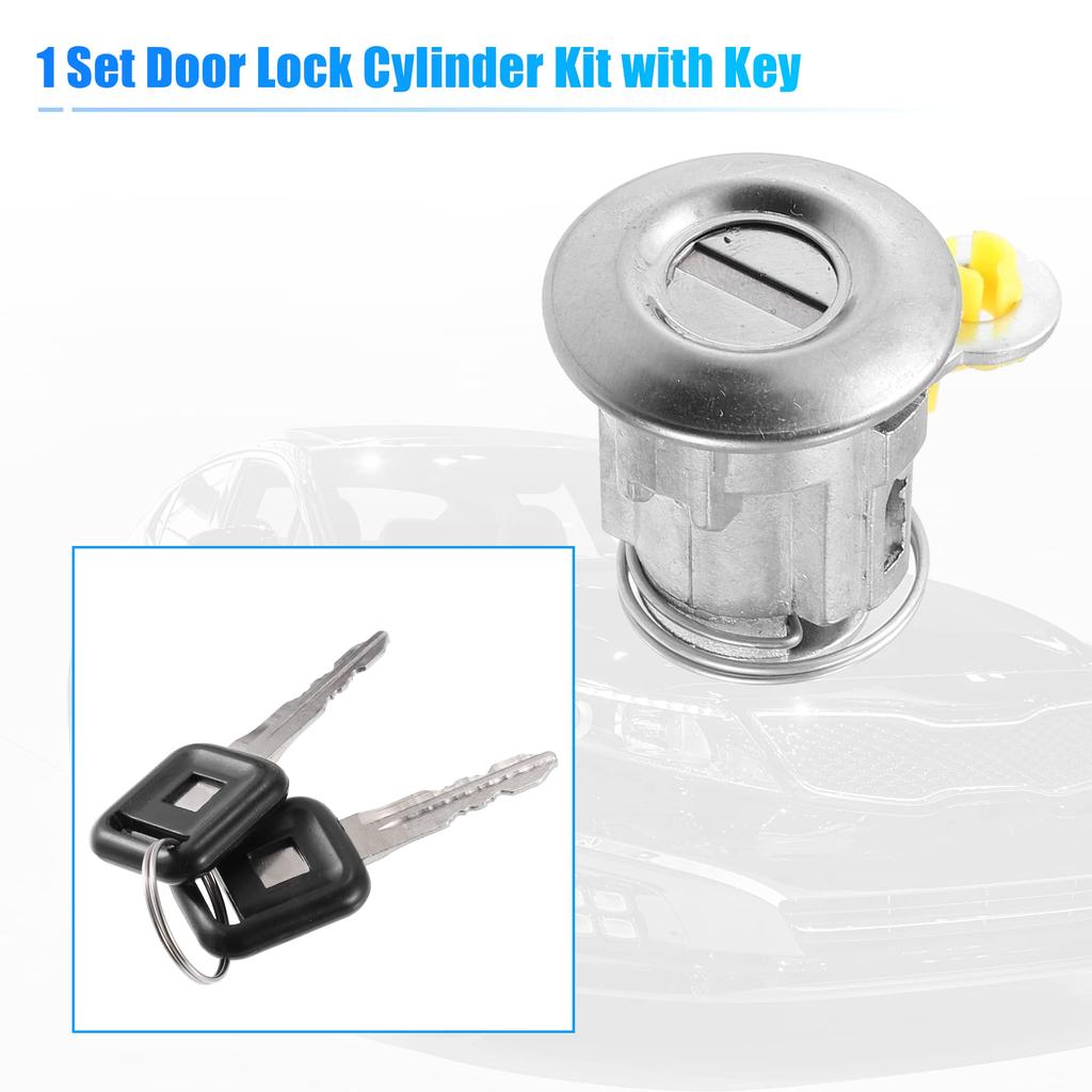 X AUTOHAUX Keyed Door Lock Cylinder for Isuzu and ELF Car Door Ignition Lock Cylinder 1 Set NPR, NQR, NKR, (1994-2007) - Lock, Key, 8-97035-293-0,