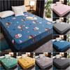 Waterproof Cartoon Quilted Fitted Sheet Bedspread With Elastic Band Non Slip Sheet King Size Bed