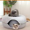 Cat Tunnel Bed for Indoor Cats Cat Toy Donut Cat Bed Durable Dual-Function Design Scratch