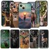 Deer Hunting Camo For iPhone 11 12 13 15 14 Pro Max Phone Case X XR XS 7 8 Plus SE 2020 Luxury Black Soft Silicone Cover Funda