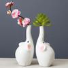 Cute Elephant Vase Desktop Ornaments Home Decoration  Ceramic Hydroponic Vase Plant Pot Aromatherapy Bottle Garden Supplies