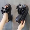 Ladies Shoes Open Toe Women's Slippers Platform Casual Slippers Women Round Toe Butterfly-knot Wedges OutdoorSandals