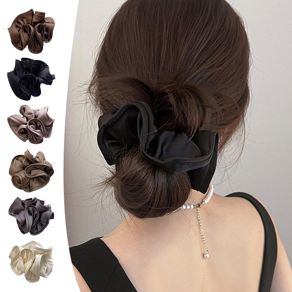 Ponytail Holder Satin Hair Tie Elegant Large Intestine Durability Scrunchies Elasticity High Ha I1M1