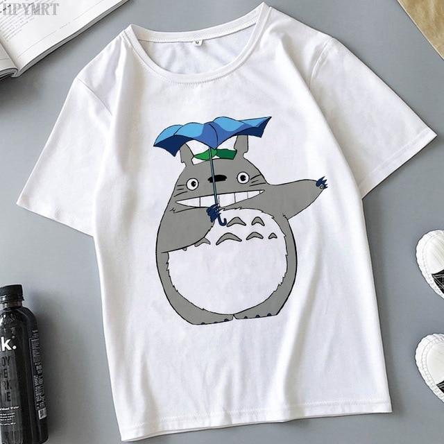 Plus Size Tops Women 'S T -Shirt Fashion Funny Totoro Print T Shirt Summer Harajuku Streetwear O -Neck Short Sleeve Tshirt Clothing