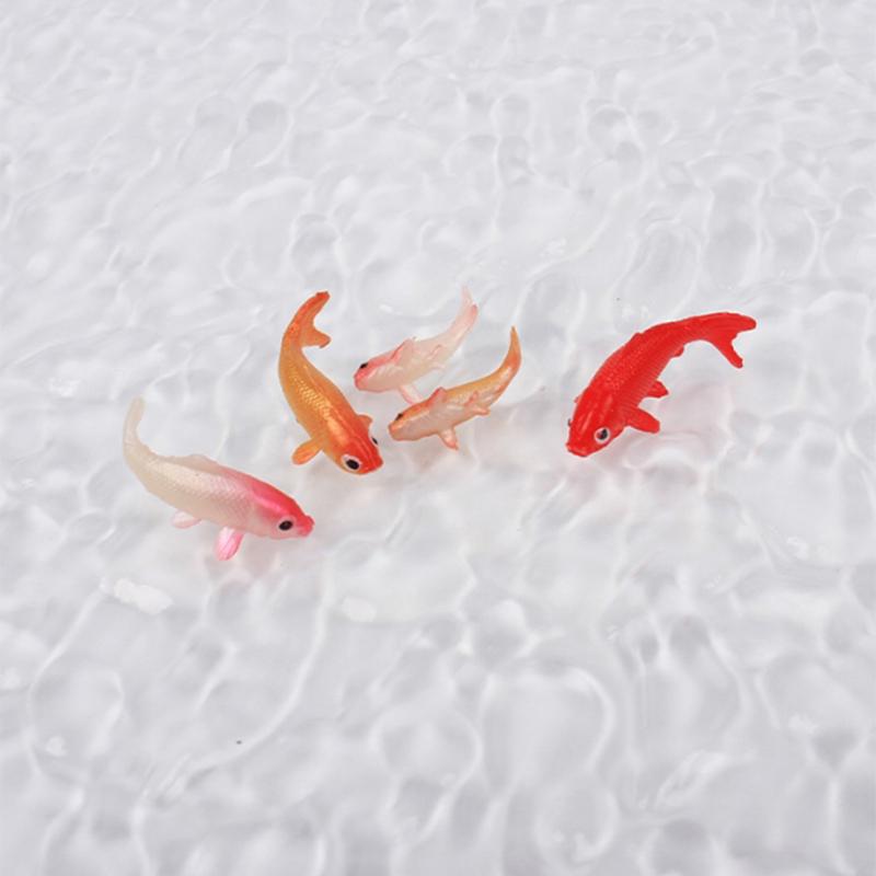 Mini Fish Model Mini Fish Carp Simulation Animal Children'S Toys Diy Decorative Goldfish Figurines Home Decor