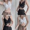 Women Lace Butterfly Shaped Camisole Tanks Top