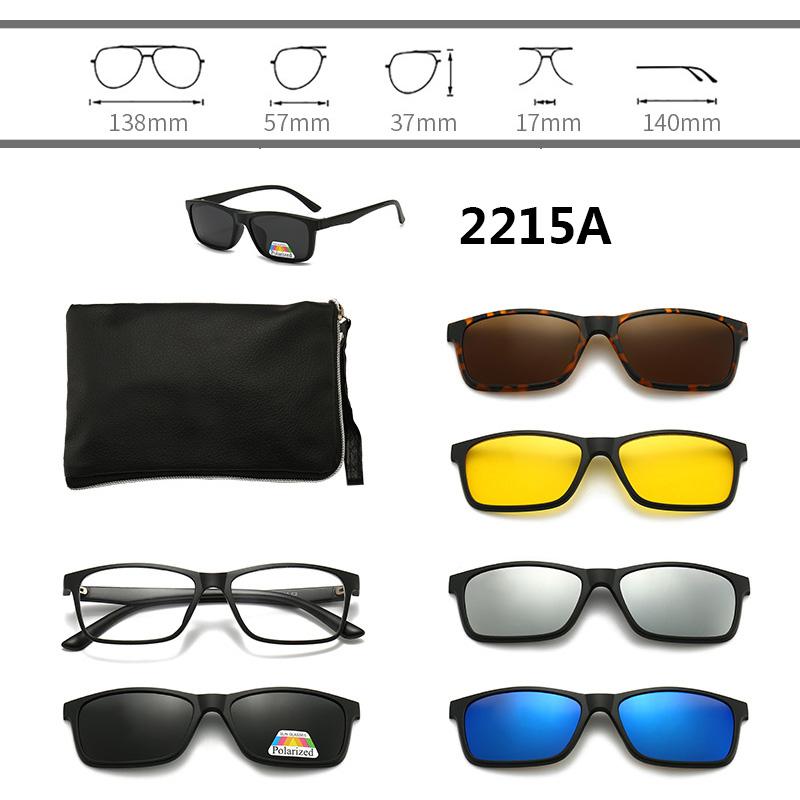 Clip On Sun Glasses Women Driving Eyewear 6 In 1 Polarized Hot Sale Clip High Quality Sunglasses Magnet Magnetic Unisex Travel Optical Accessories