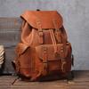 Retro Men's Large Capacity Genuine Leather Cowhide Backpack - Crazy Horse Travel & Motorcycle Bag