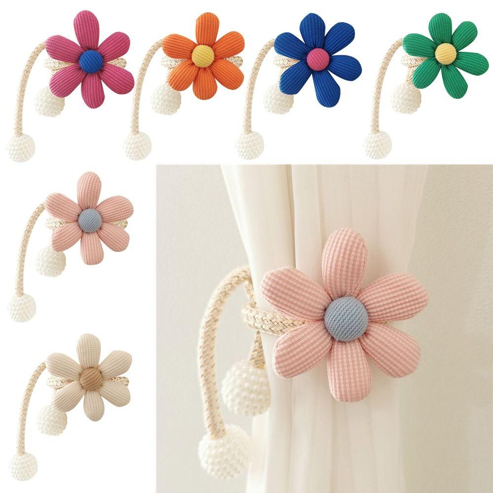 1PC Flower Shape Curtain Buckle Clip Magnetic Buckle Curtain Holders Curtain Accessories  Kids Room