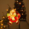 LED Christmas Sucker Lights Santa Claus Elk Star Window Hanging Light Seasonal Sign Battery Operated Suction Cup Lamp