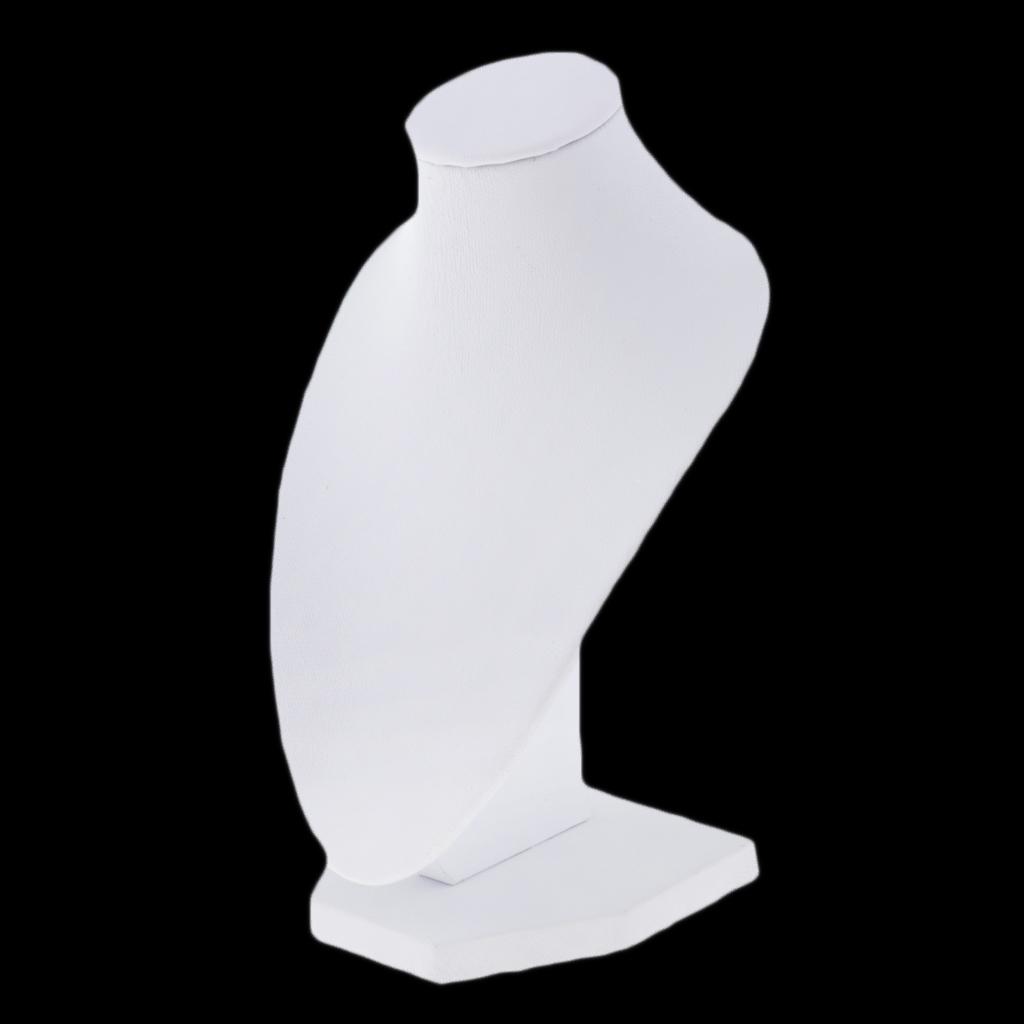 Velvet Necklace Bust Display Stands Pendant Chain Jewelry Rack Black