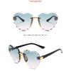Child Rimless Frame Sunglasses Children Kids Gray Pink Red Lens Fashion Uv400 Protection Eyewear