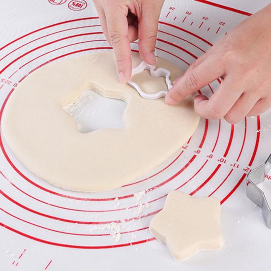 Silicone Baking Mat Non-Stick Pastry Dough Rolling Mat with Measurement Marks Heat-Resistant Cookies Fondant Making Mat Thick Baking Pad