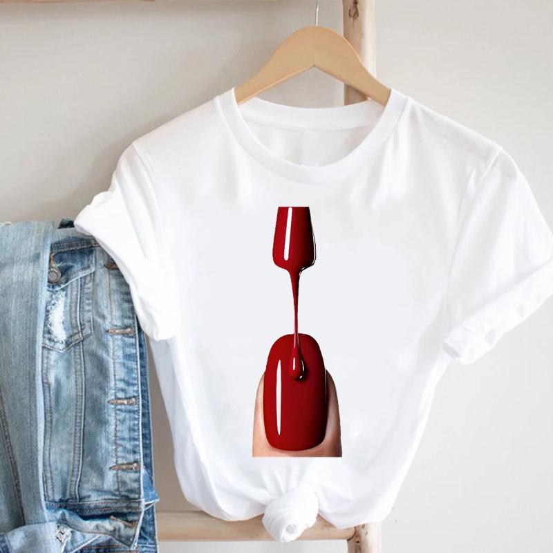 Women Crown Eye Lashes Eyelashes Summer Fashion Tshirt Short Sleeve Lady Print Tee Top Female Clothing Casual Graphic T-shirt