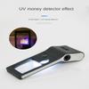 4 Led Lights One UV Currency Detector Lamp 55X Magnifying Glass with Light Handheld Microscope