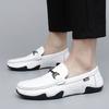 2025 Genuine Leather Loafers Men Casual Shoes Boat Shoes Man Moccasins Mens Driving Shoes Loafer Male Sneaker Slip On Flats