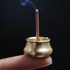 Incense Burner Smooth Exquisite Golden Bowl Shape Incense Stick Holder for Bedroom