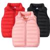 Autumn and Winter Boys' Down Warm Vest Lightweight Design Jacket Casual Stand Collar Waistcoat Children Coat Clothes for Girls Vests