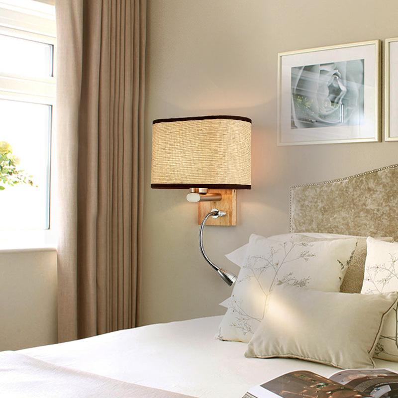 Настенный светильник, ночник для спальни, минималистичный деревянный светильник для внутреннего освещения