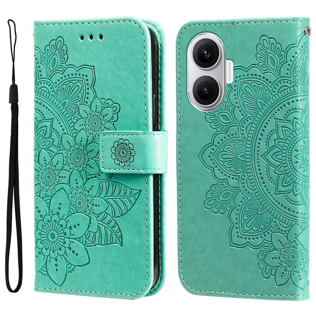 For Xiaomi Poco F7 5G Case Floral Pattern PU Leather Wallet Stand Phone Cover