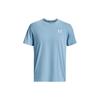 Logo Print Round Neck Sports Short Sleeve T-Shirt Men T-Shirts Blue 1373997-490