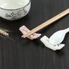 4Pcs Ceramic Chopsticks Holder Exquisite Smooth Surface Spoon Rack Chopsticks Rest Kitchen Tool