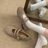 Queen Fan Retro French Flat-bottomed Shallow Mouth Single Shoes Women's 2025 New Autumn Skirt Soft-soled Mary Jane Shoes