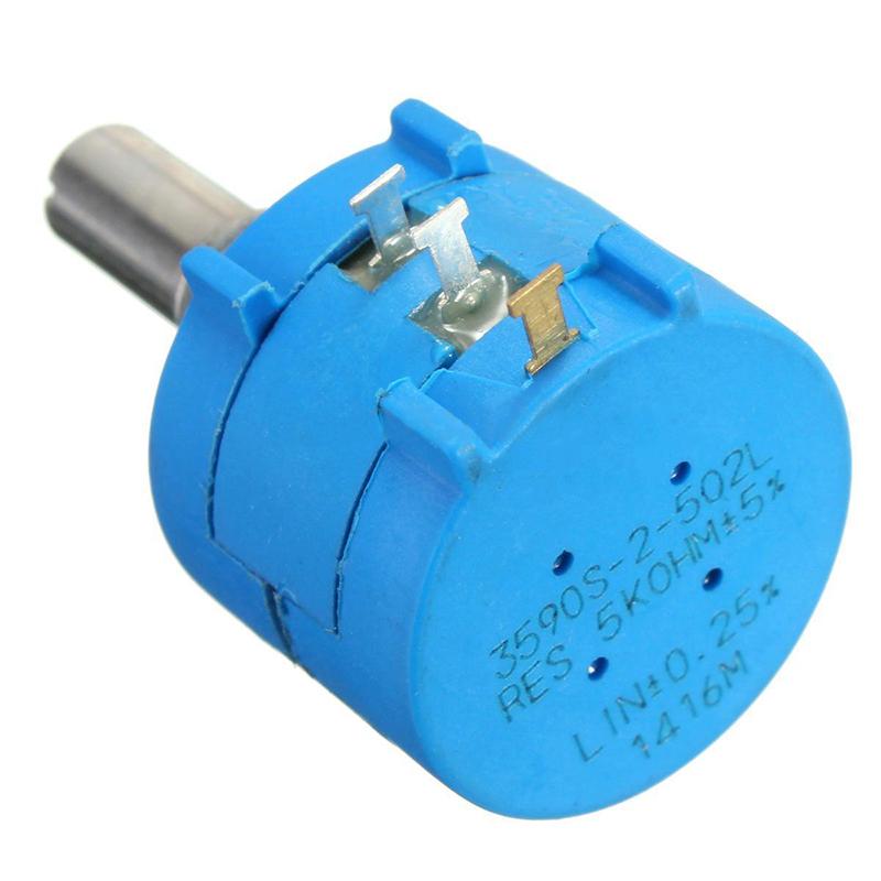 NEW 3590S-2-502L 5K Ohm 10 Turn Potentiometer with Counting Dial Nut Rotary Knob