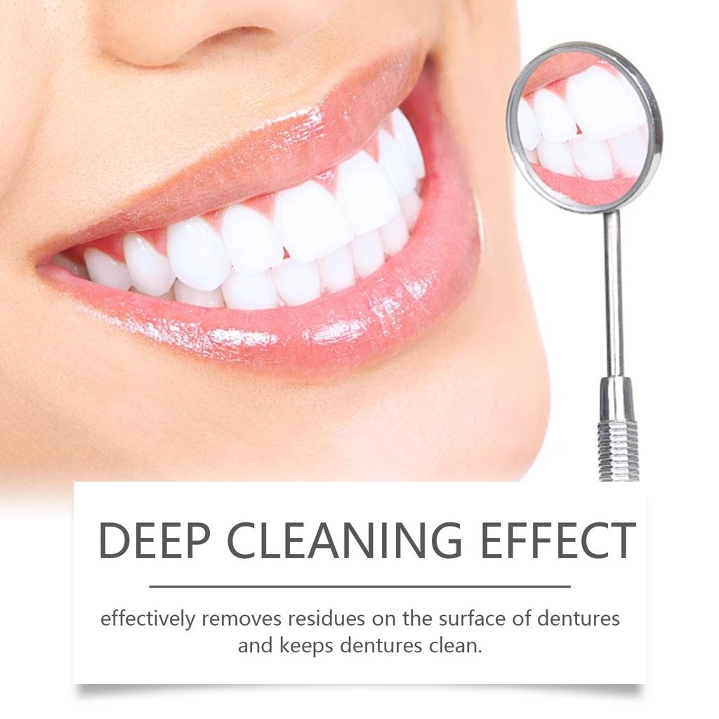 Denture Set With Cleaning Tablets Confident Smile Enhance The Aesthetics Of Your Smile Comfortable Material Dentures
