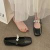 Fairy Style Low-heeled Single Shoes Women's Shoes 2025 New Spring Fashion Square Head Shallow Mouth Mary Jane Shoes