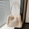 Women Fluffy Shoulder Bag Top-handle Bag New Fashion Female Autumn Winter Handbag Soft Plush Versatile Shopping Tote