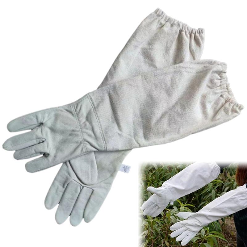 Beekeeping Gloves Anti-bee Anti-sting Canvas Gloves Protective Sleeves Breathable for Beekeeper Beekeeping Tools 1 Pairs