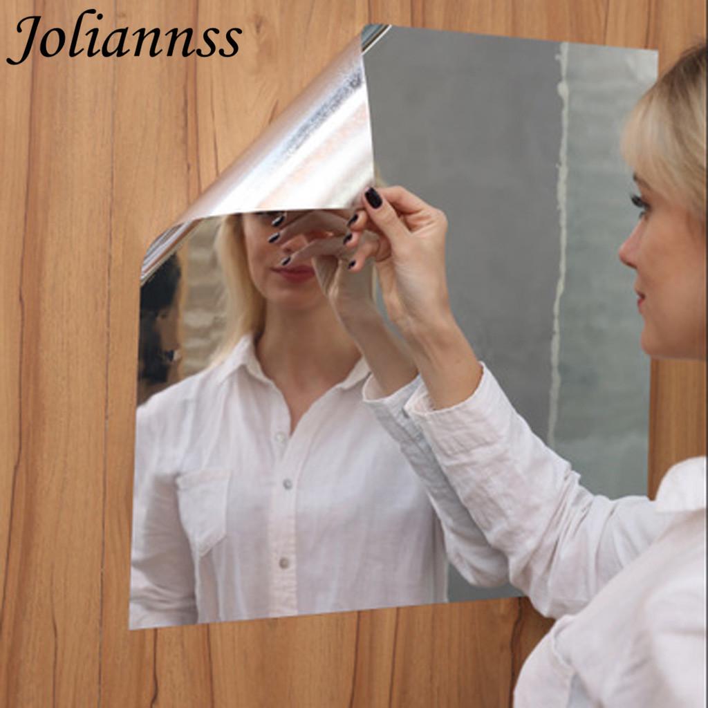 Joliannss Adhesive Home Soft Mirror Sticker Full Body Mirror Wall Sticker DIY