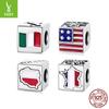 S925 Sterling Silver American Polish Commemorative Beads Popular Cube Collection Loose Beads Beads