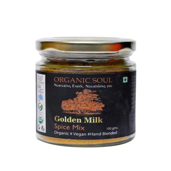 Spice Mix Golden Milk (100 G), Golden Milk Spice Mix Organic Soul