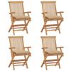 Day and Night - Day and Night Garden Chairs 4 Units Solid Teak Wood with Beige Cushions