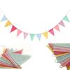 6-Color Triangle Pennant Banner: Imitation Linen for Graduation and Weddings