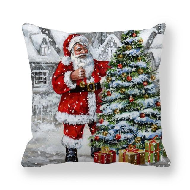 Christmas Ornament Navidad Noel Xmas Gifts Christmas Cushion Cover Merry Christmas Decorations for Home
