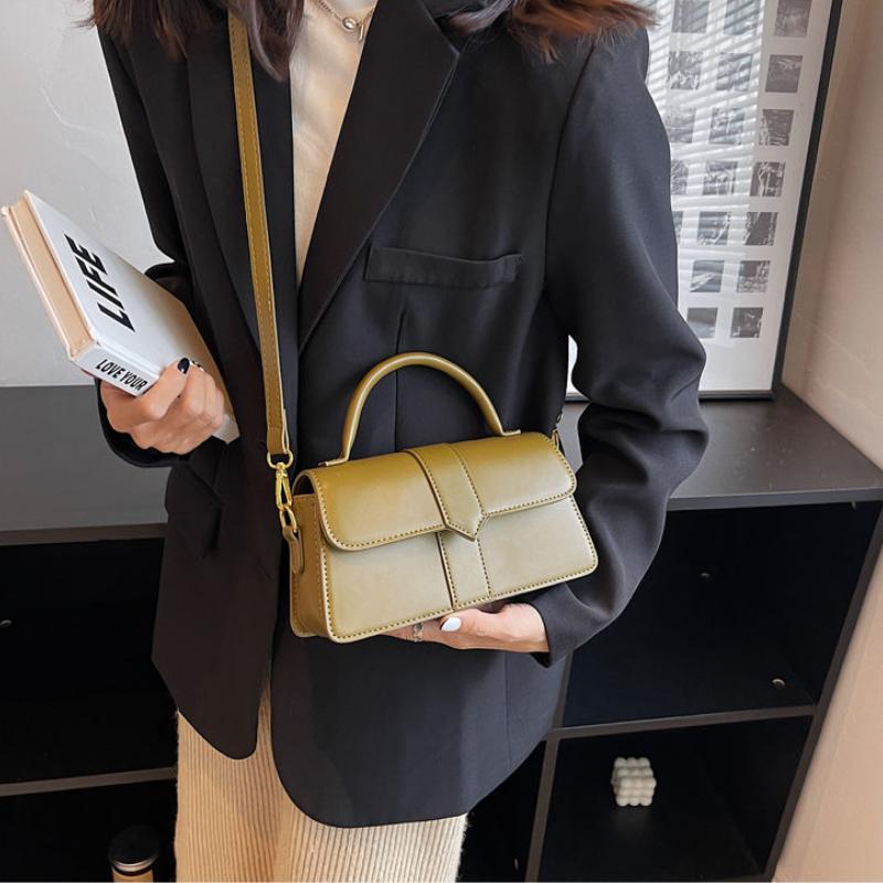 Ins-style High-end Westernized Women's Shoulder Bag Trendy Fashion Retro Portable Small Square Bag with Texture Versatile Small Cross-body Bags