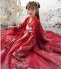 Chinese Hanfu Red Girls' Casual  Dress
