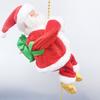 Santa Claus Musical Climbing Rope Electric Climbing Santa On Rope Climbs Up And Down Christmas Hanging Decoration for Xmas Tree Fireplace Home Decor