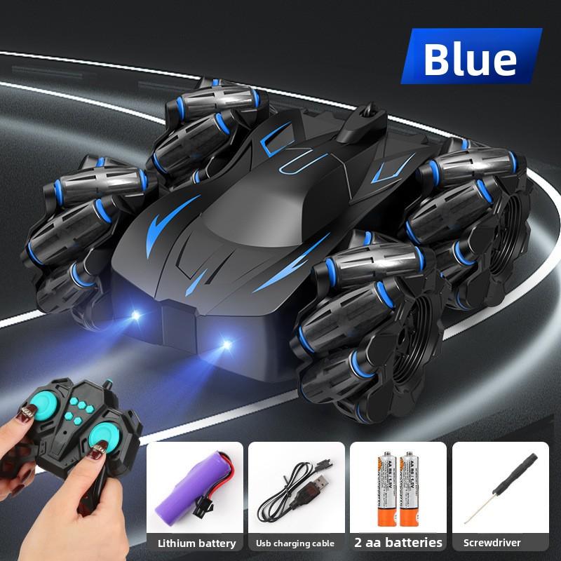 2.4GHZ Wireless Remote Control Double-sided Stunt Vehicle, Flip and Drift Four-wheel Drive Dump Truck, Children's Toy Vehicle