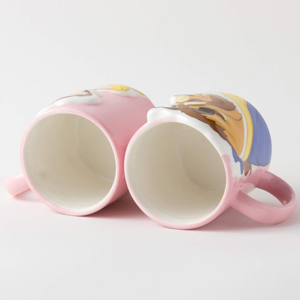 Disney and the Belle Beast Kissing Pair Mugs 300ml SAN2519 "Beauty Beast" &