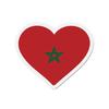 Aimant Coeur Drapeau Maroc - Multicolore - 6 Cm - 50 Pièces - Résine Synthétique - Mixte
